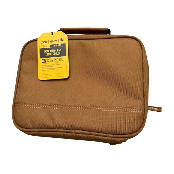 NWT Carhartt CI0286 Unisex Brown Insulated Lunch Cooler Water Resistant Bag - Picture 5 of 8